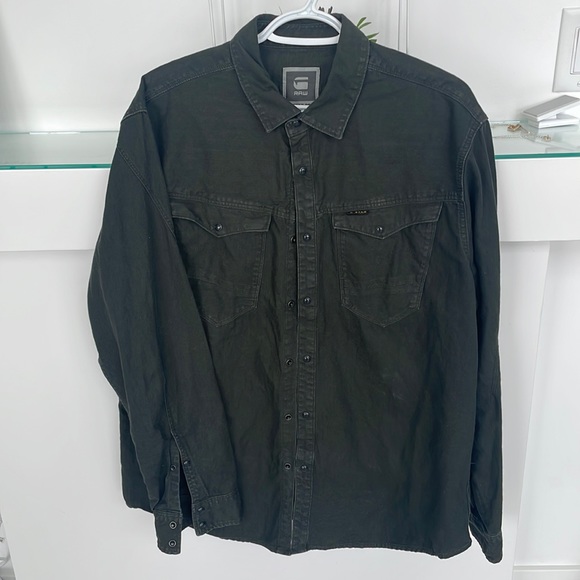 G-star raw Arc 3D snap-up long sleeved shirt - Picture 1 of 5